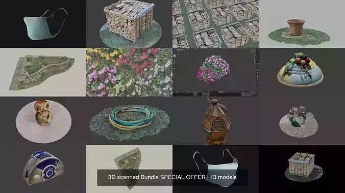 3D scanned Bundle SPECIAL OFFER 3D Model Collection