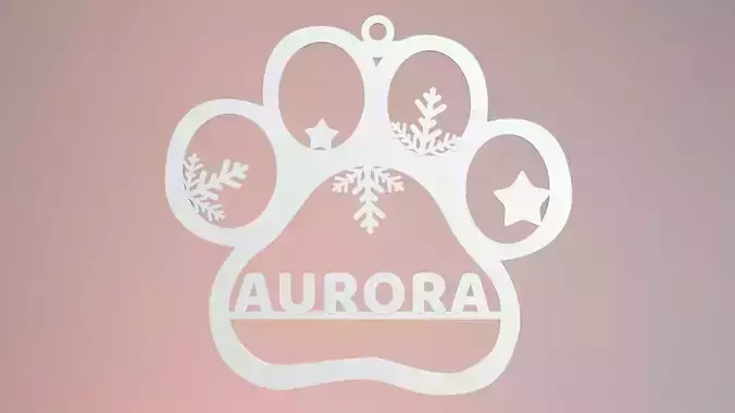 Pet Christmas Ornament Aurora 3D print 3D print model Pet Christmas Ornament Aurora 3D print 3D print model