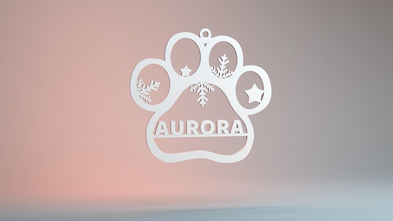 Pet Christmas Ornament Aurora 3D print 3D print model_1