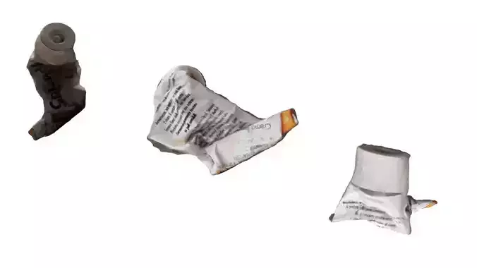 squeezed  calendula cream tube