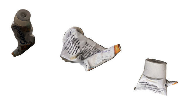 squeezed  calendula cream tube 3D model