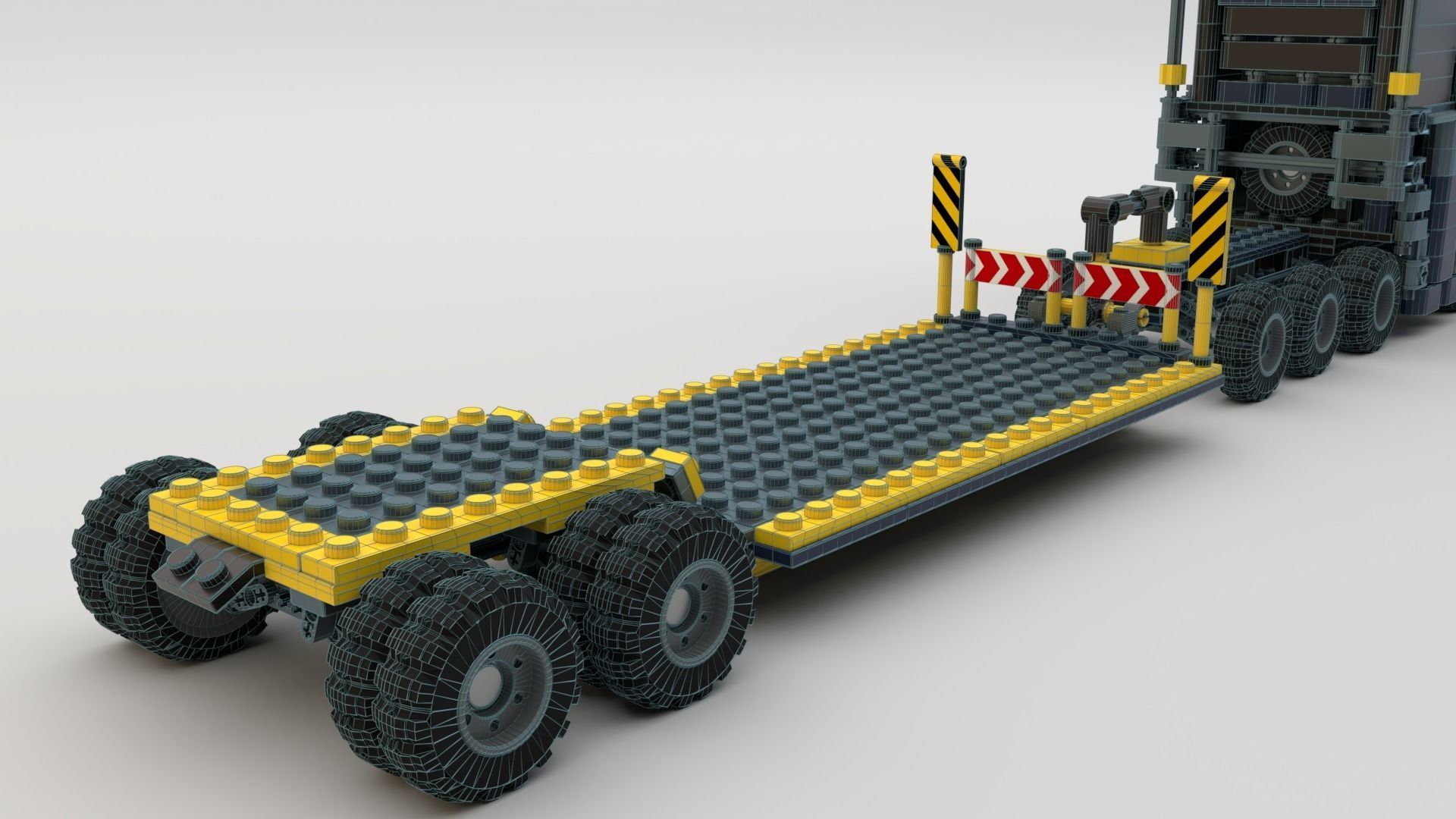 Lego Truck and Dozer with two drivers 3D model_18