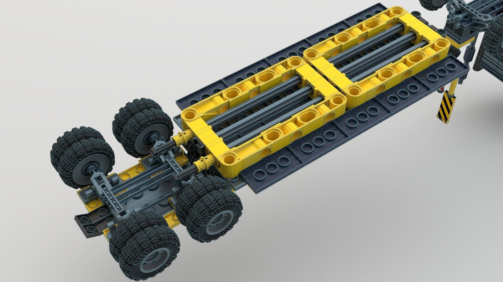 Lego Truck and Dozer with two drivers 3D model_23