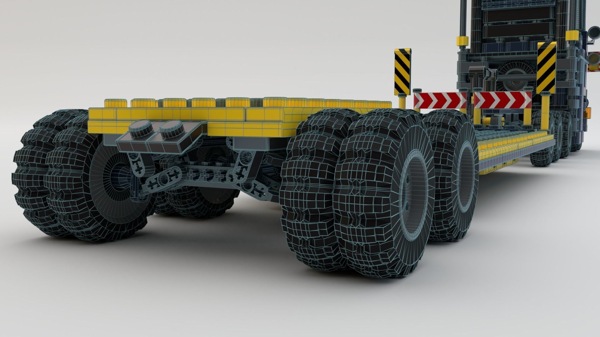 Lego Truck and Dozer with two drivers 3D model_19