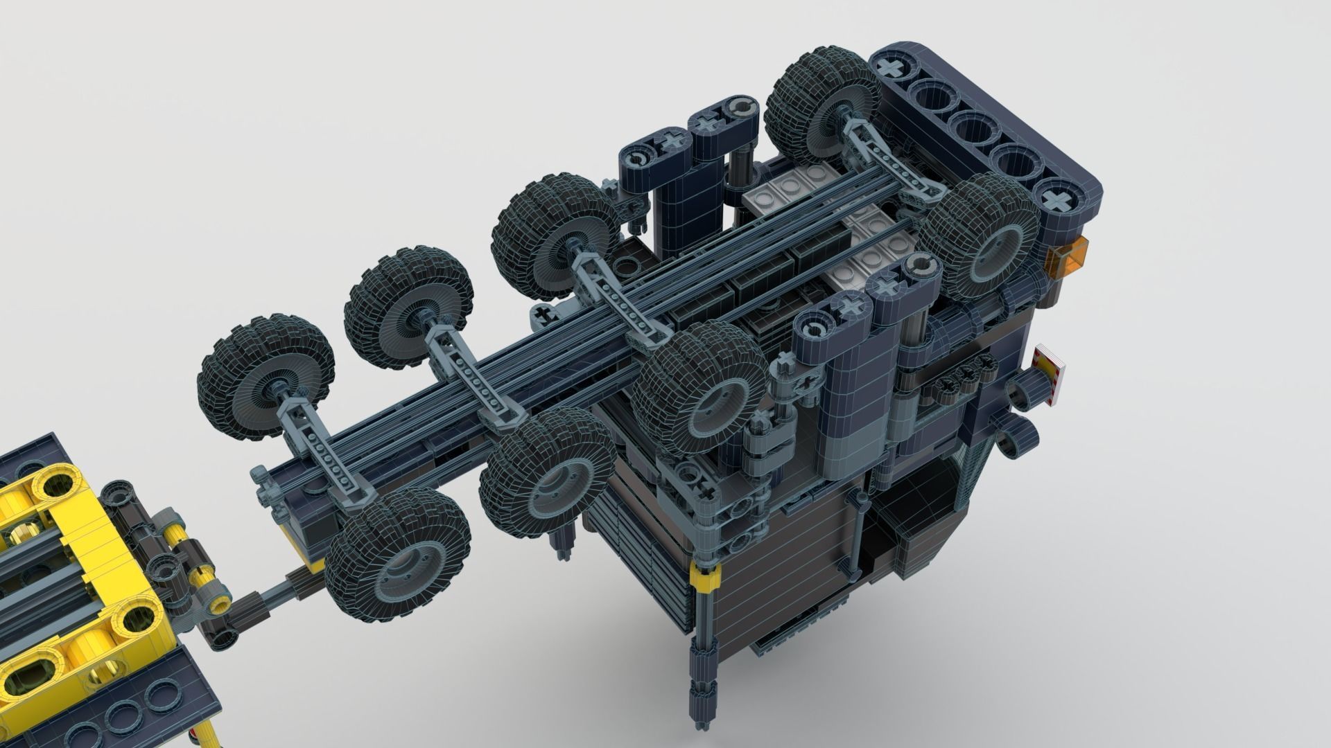Lego Truck and Dozer with two drivers 3D model_22