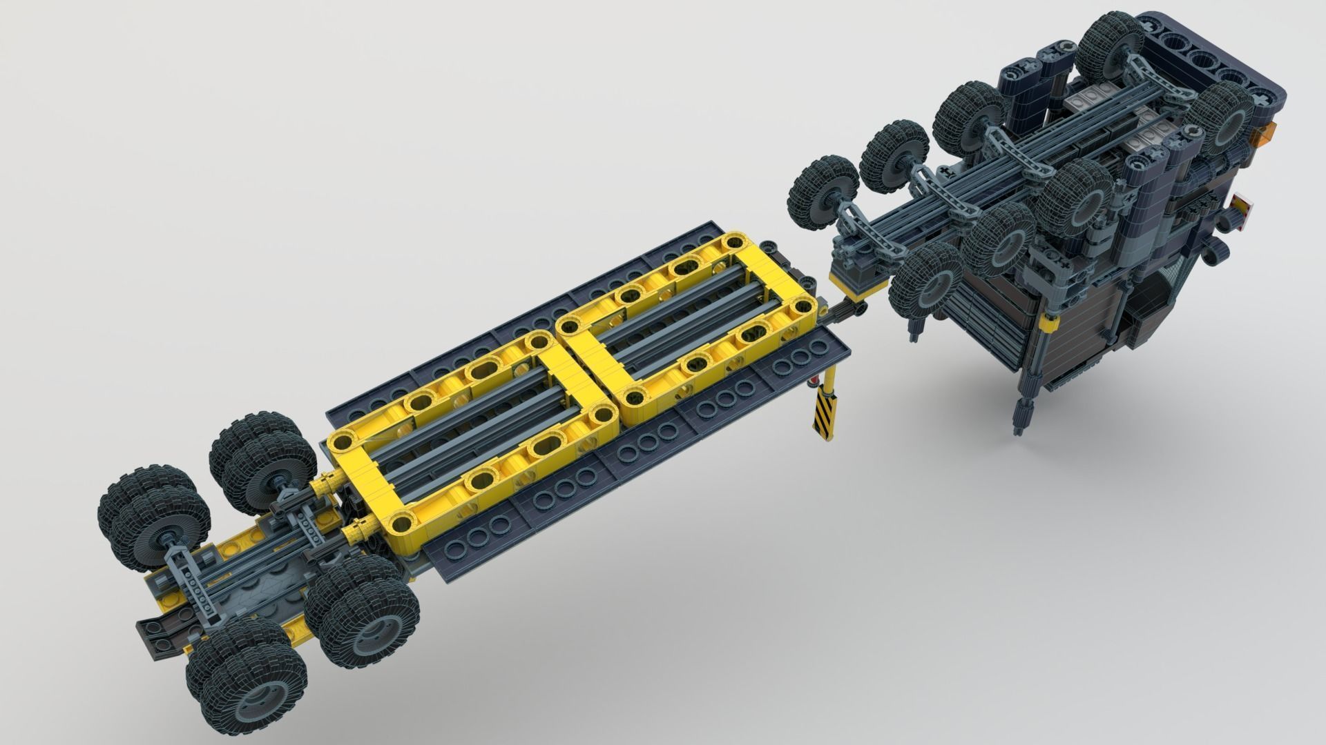 Lego Truck and Dozer with two drivers 3D model_21