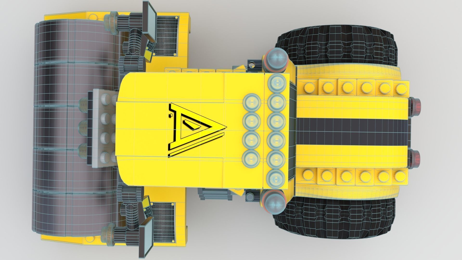 Lego Truck and Dozer with two drivers 3D model_14