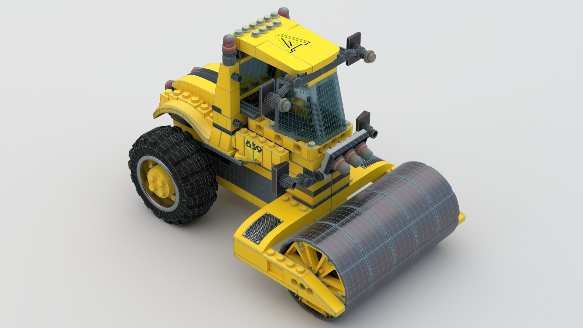 Lego Truck and Dozer with two drivers 3D model_10