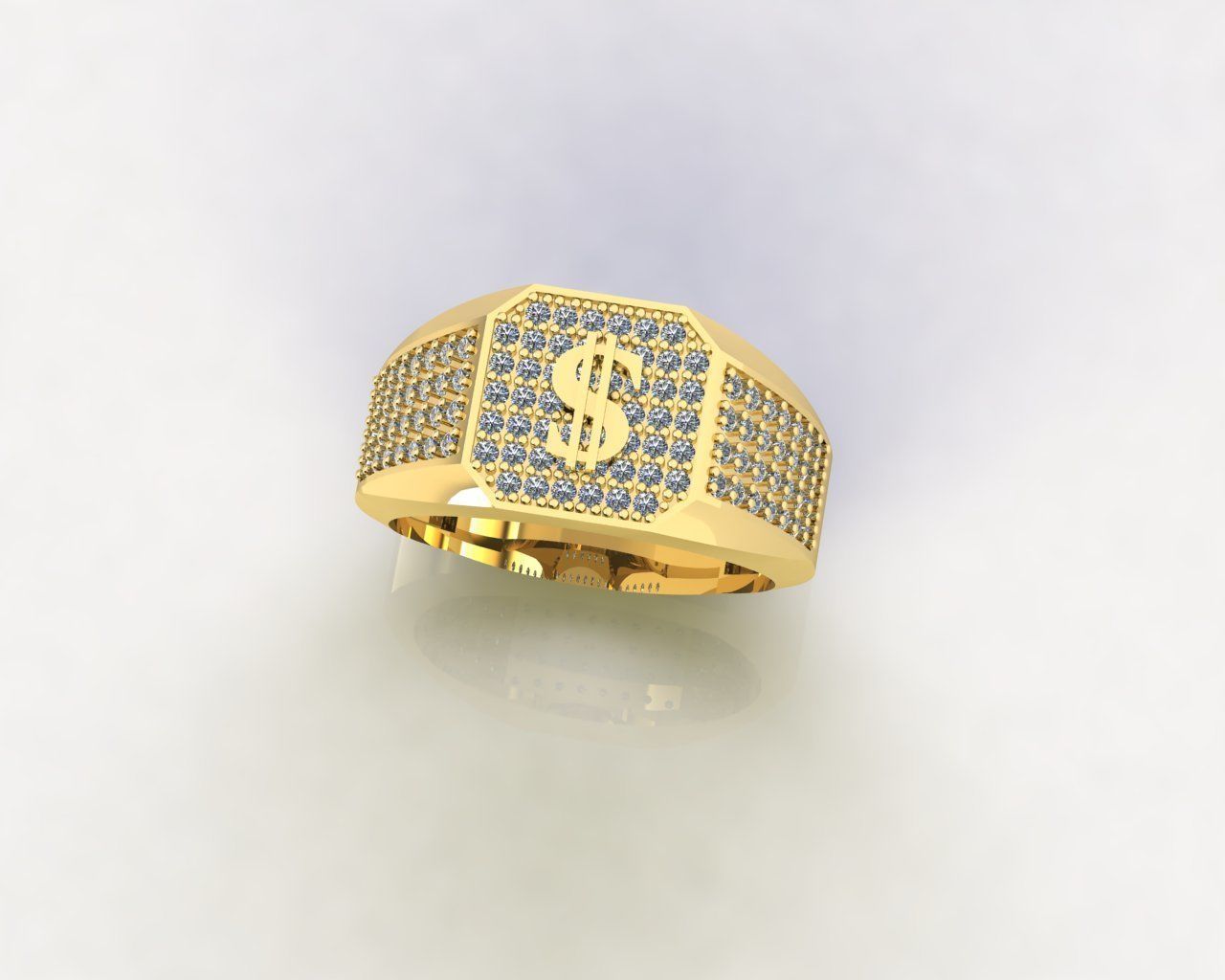 Model5 rich man ring 3D print model_2