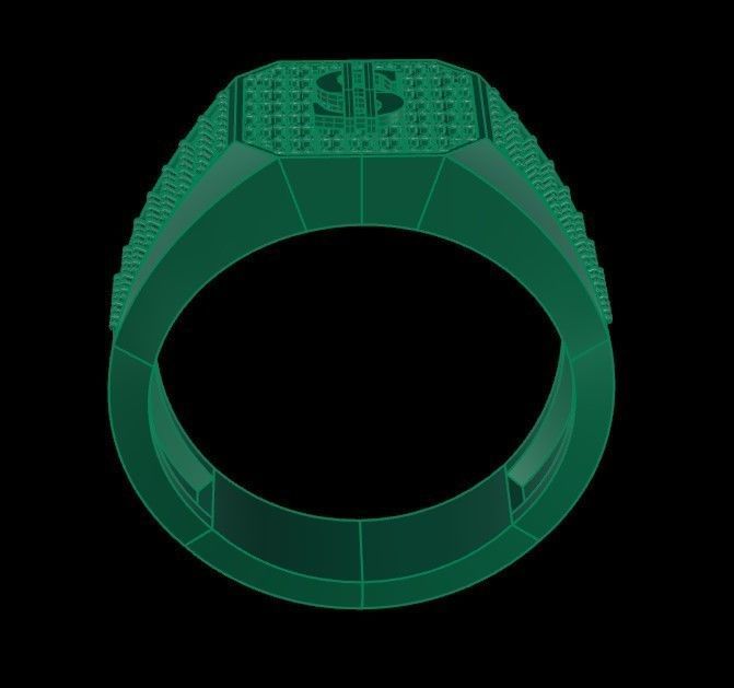 Model5 rich man ring 3D print model_9