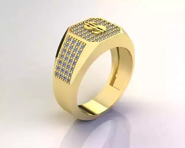 Model5 rich man ring