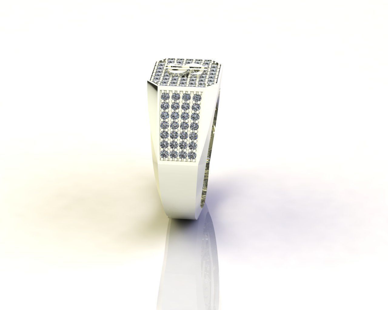 Model5 rich man ring 3D print model_7