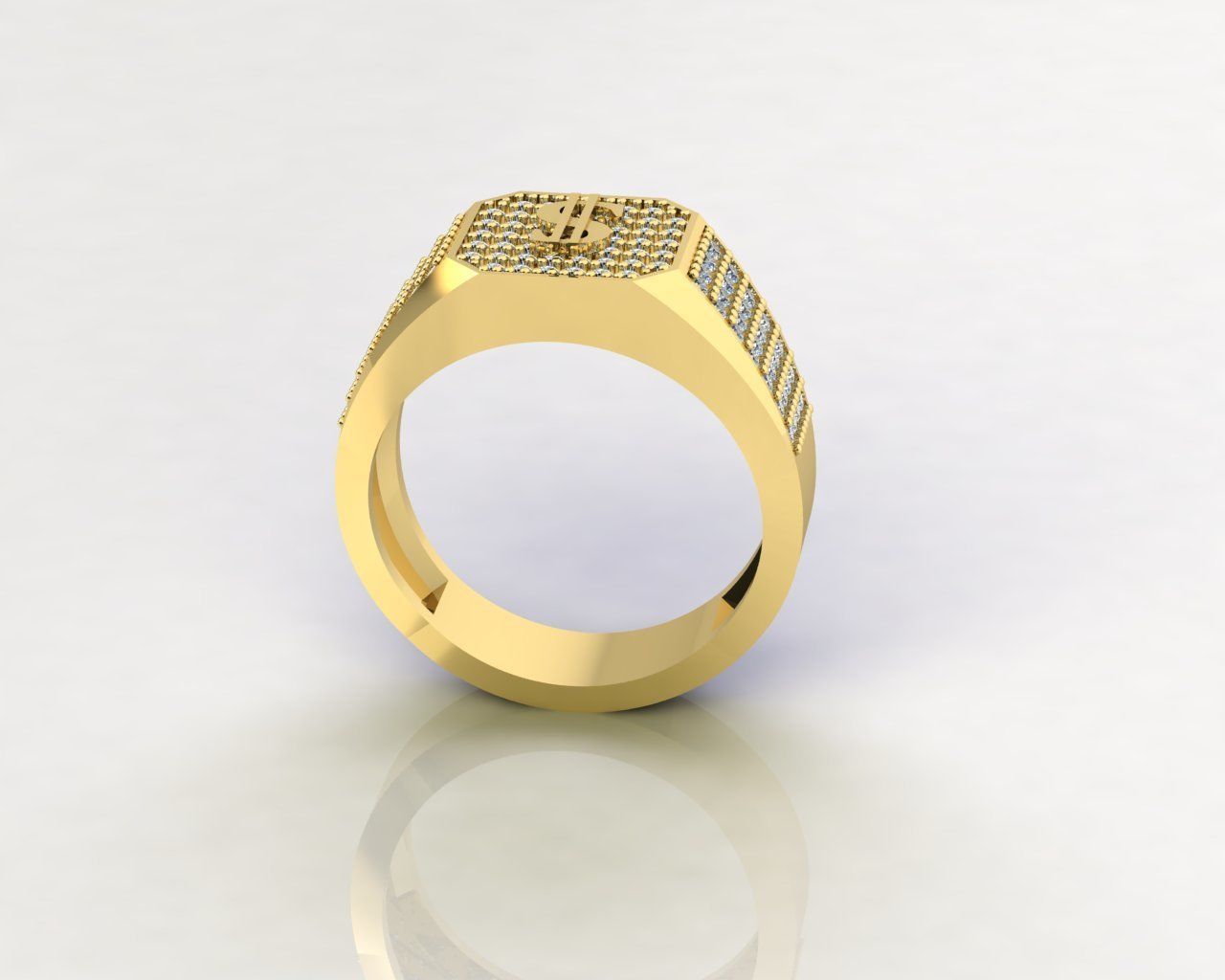 Model5 rich man ring 3D print model_1
