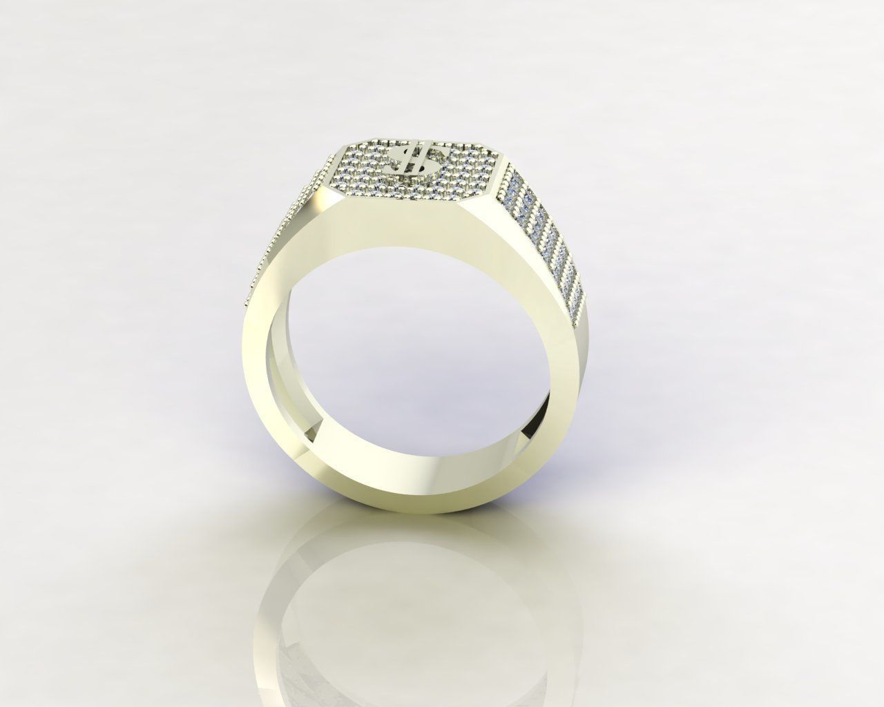 Model5 rich man ring 3D print model_5