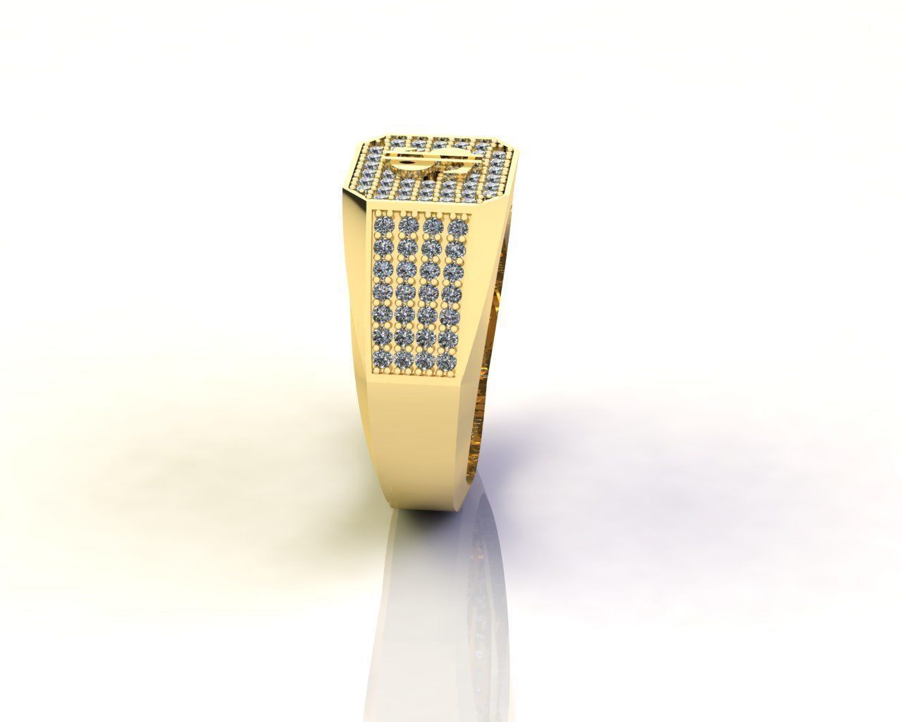 Model5 rich man ring 3D print model_3