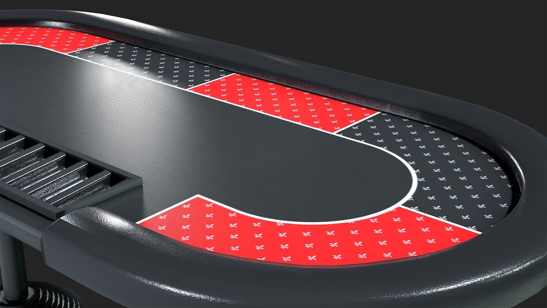 Poker Table Low-poly 3D model_7