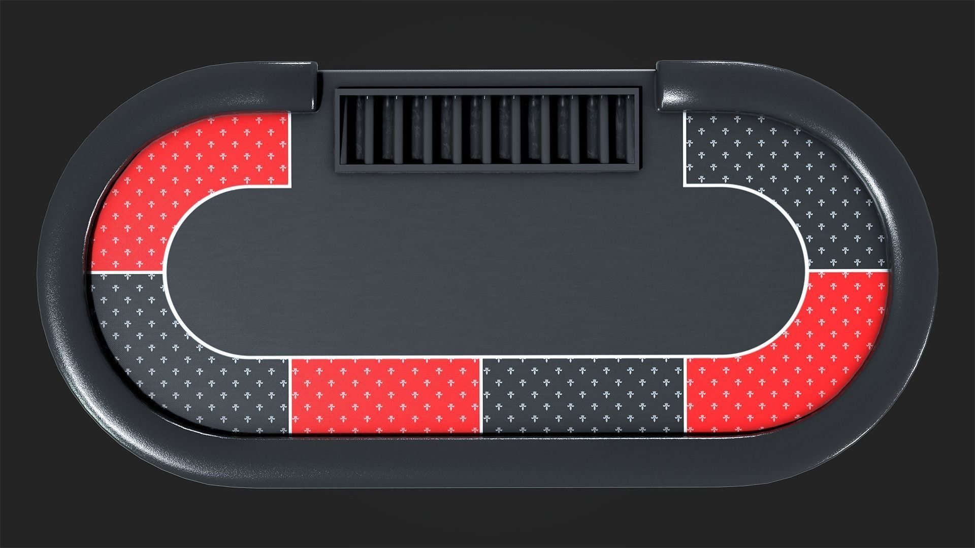 Poker Table Low-poly 3D model_9