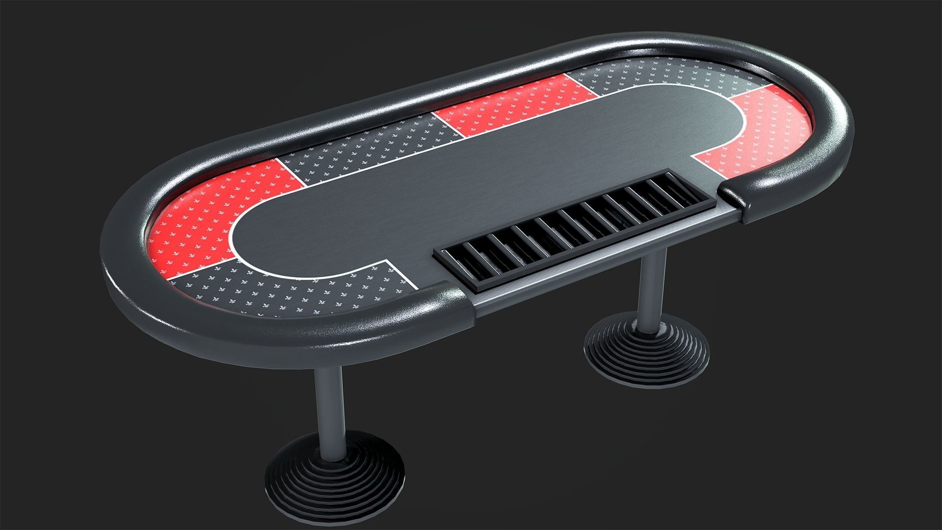 Poker Table Low-poly 3D model_5