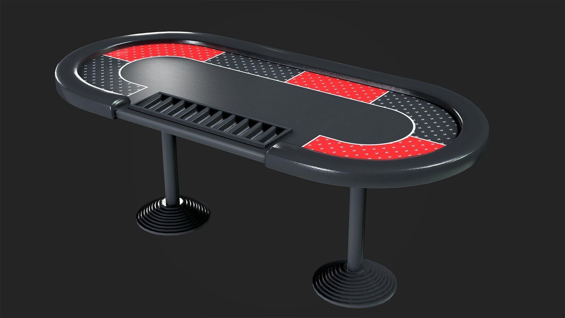 Poker Table Low-poly 3D model_6