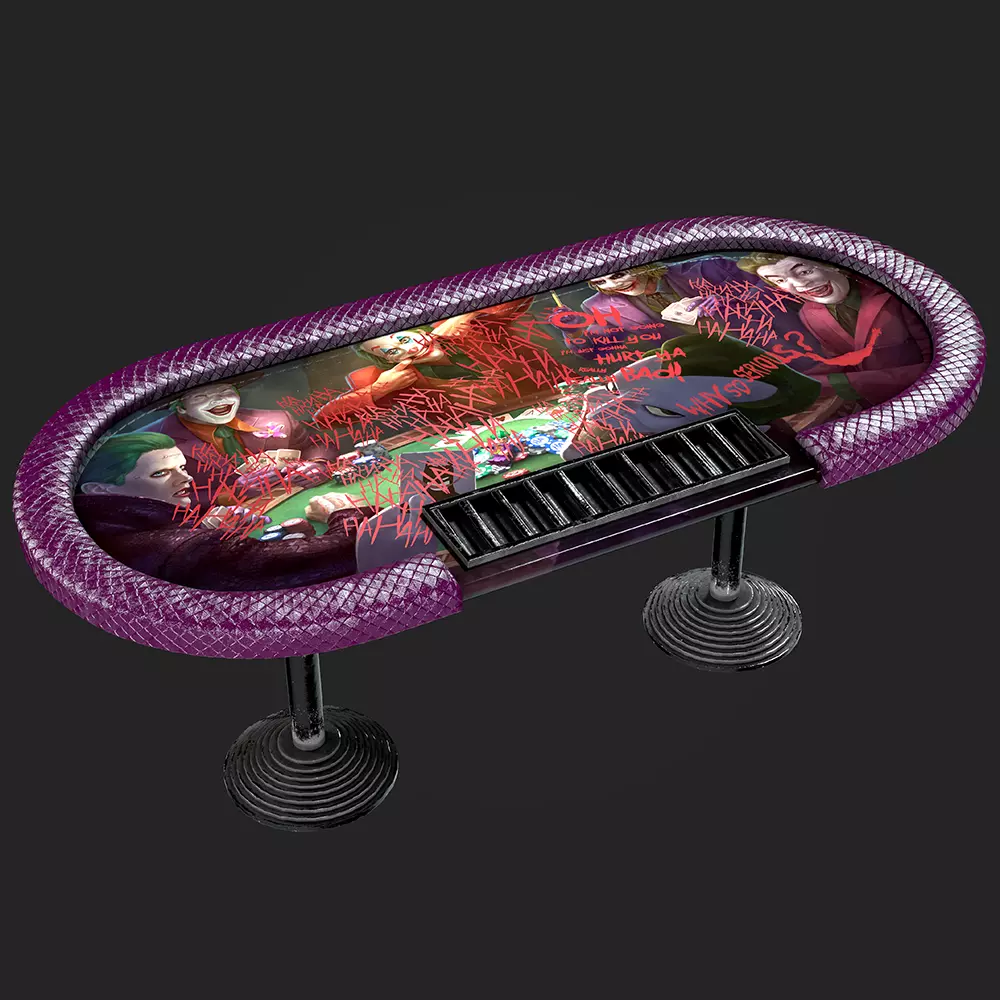 Poker Table Low-poly 3D model_0