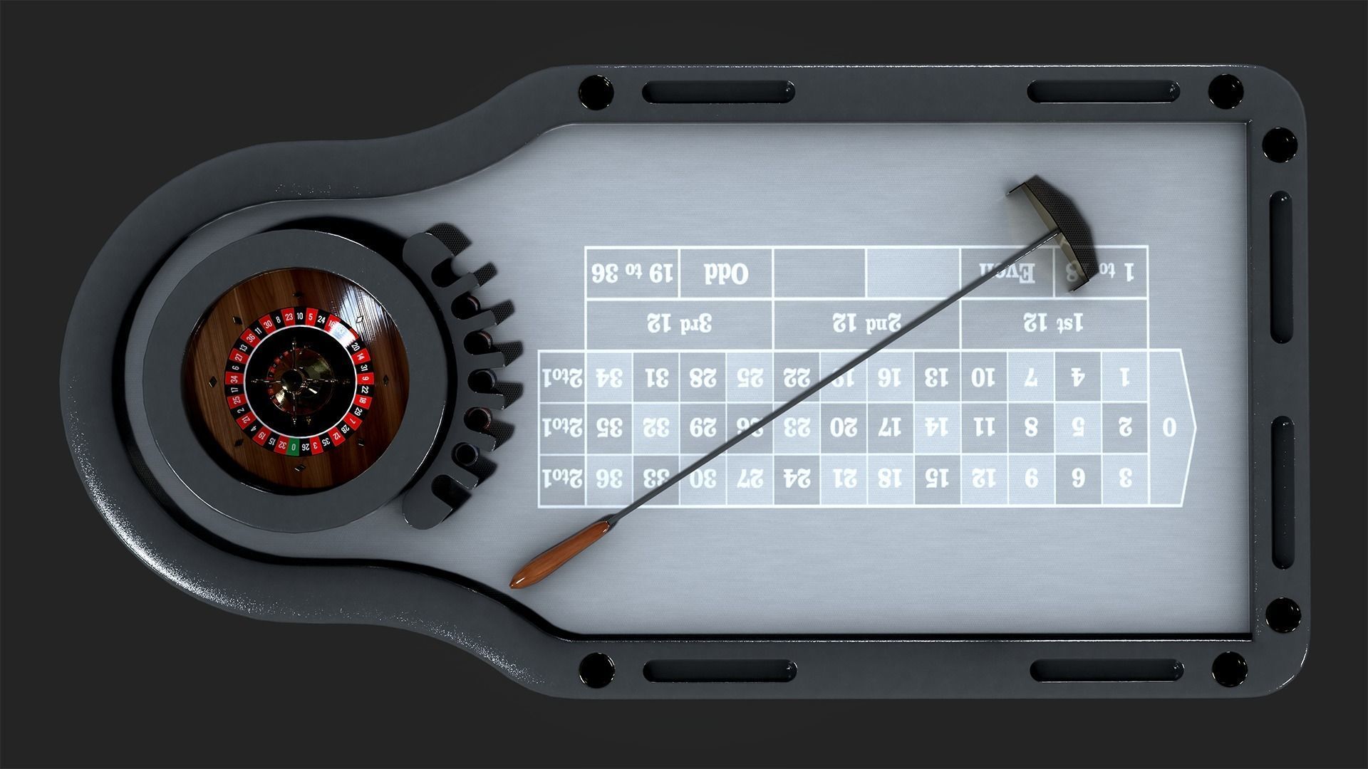 Roulette Table Low-poly 3D model_4