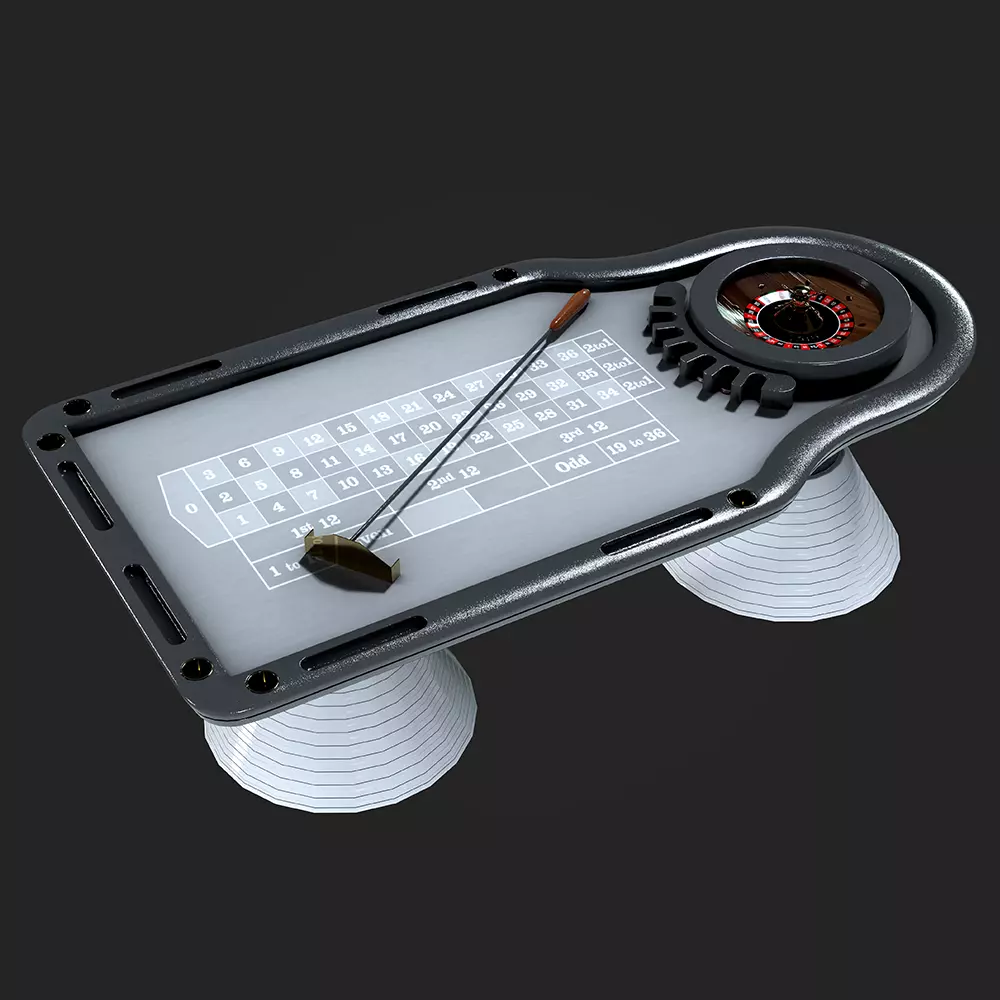 Roulette Table Low-poly 3D model_0