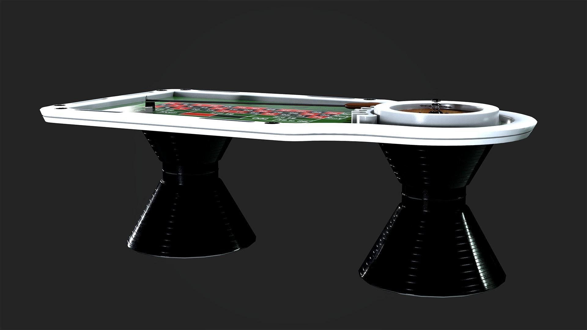 Roulette Table Low-poly 3D model_6