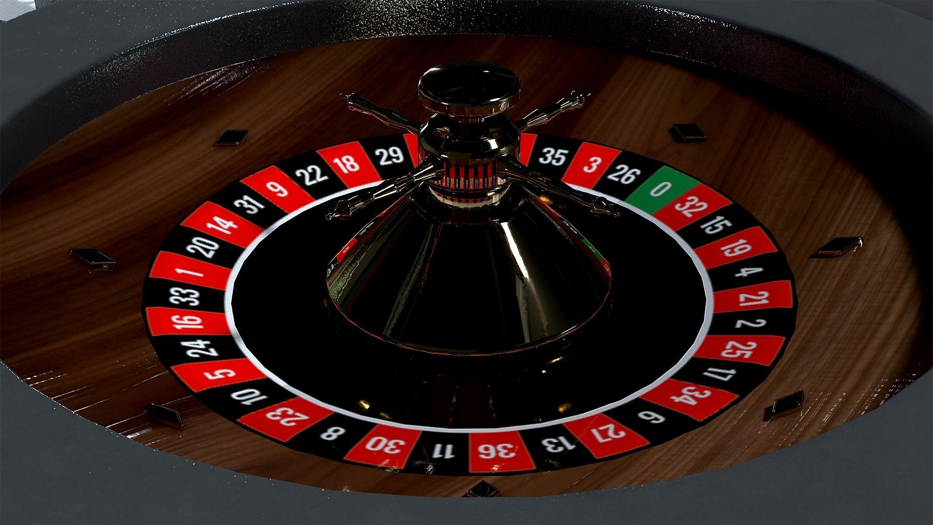 Roulette Table Low-poly 3D model_2