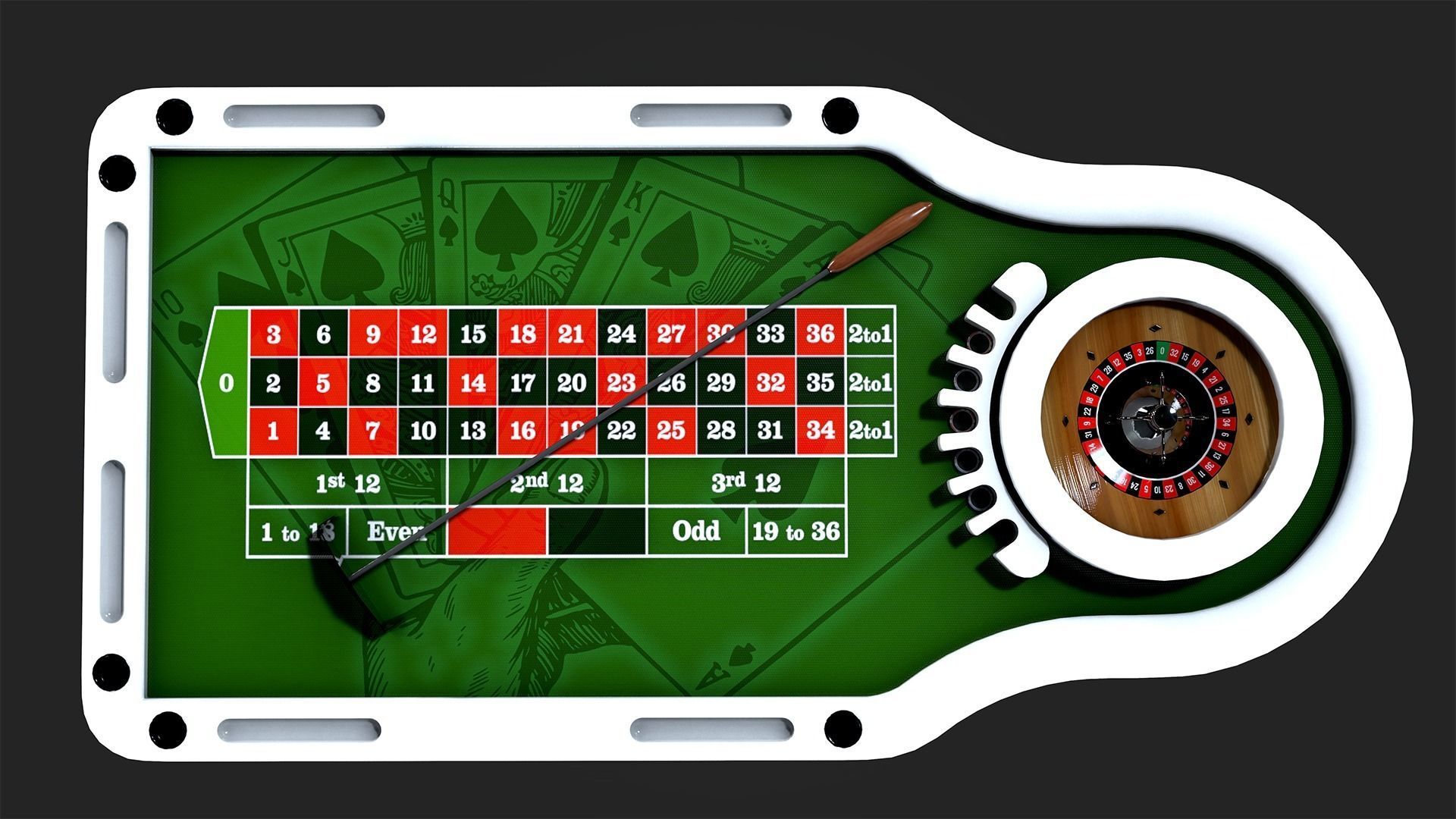 Roulette Table Low-poly 3D model_9