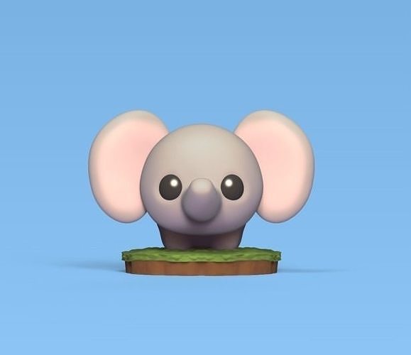 Cute Little Elephant 3D print model