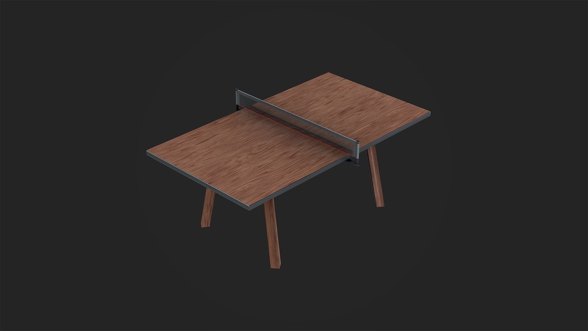 Tennis Table Low-poly 3D model_3
