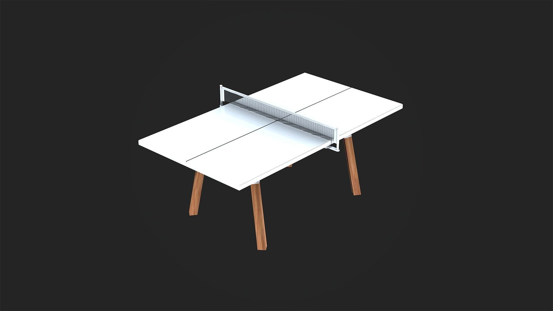 Tennis Table Low-poly 3D model_13