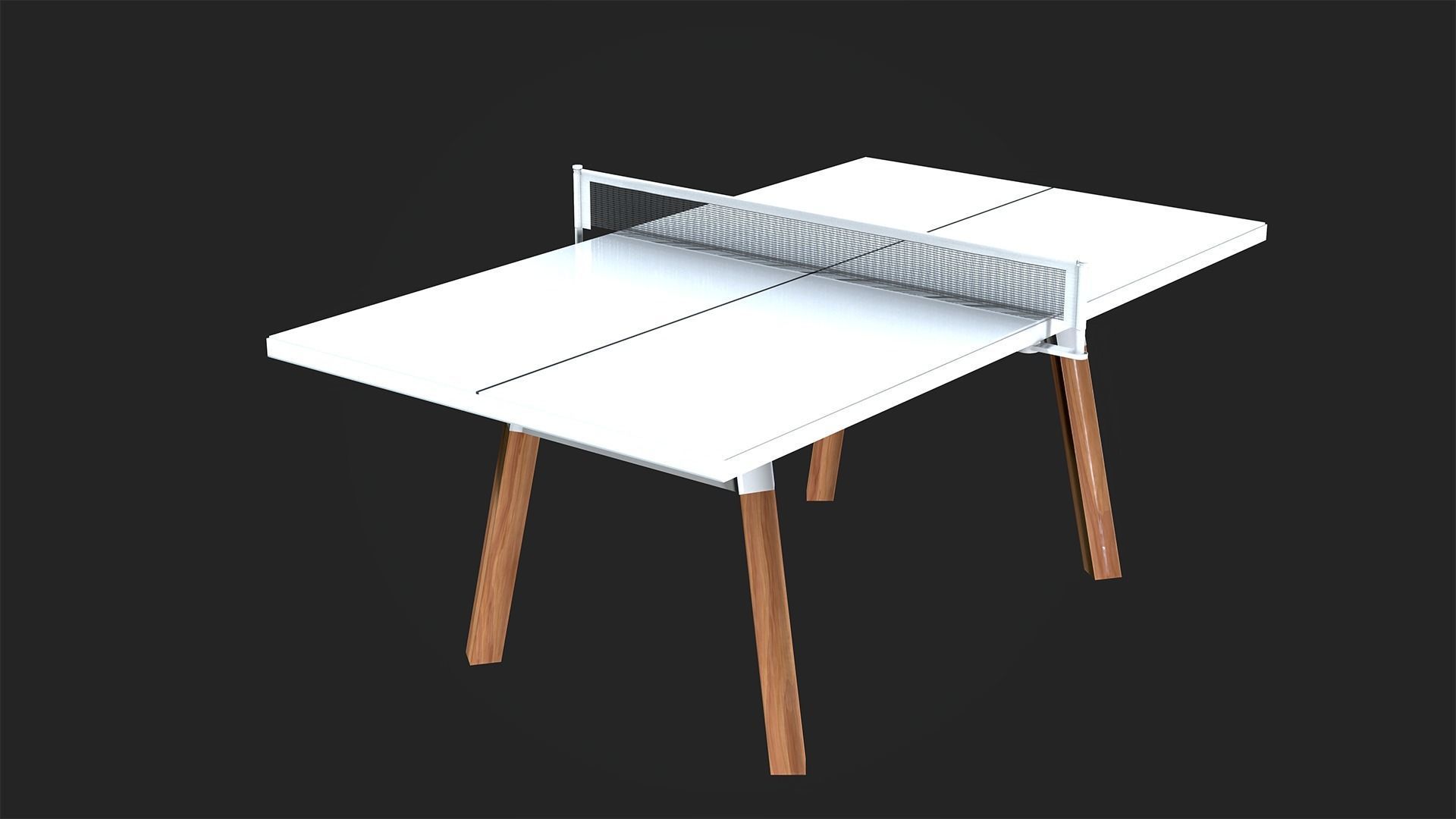 Tennis Table Low-poly 3D model_10