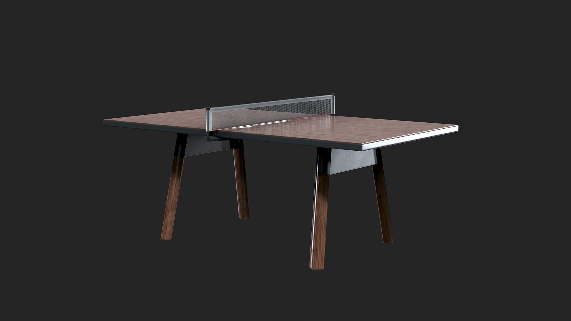 Tennis Table Low-poly 3D model_1