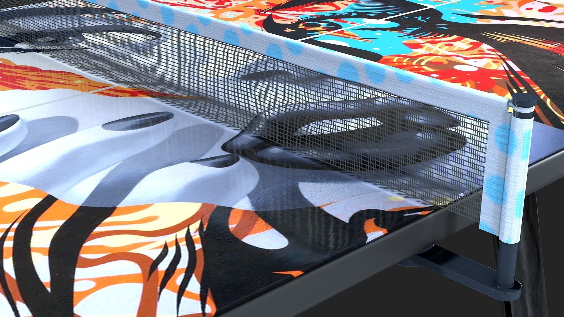 Tennis Table Low-poly 3D model_17