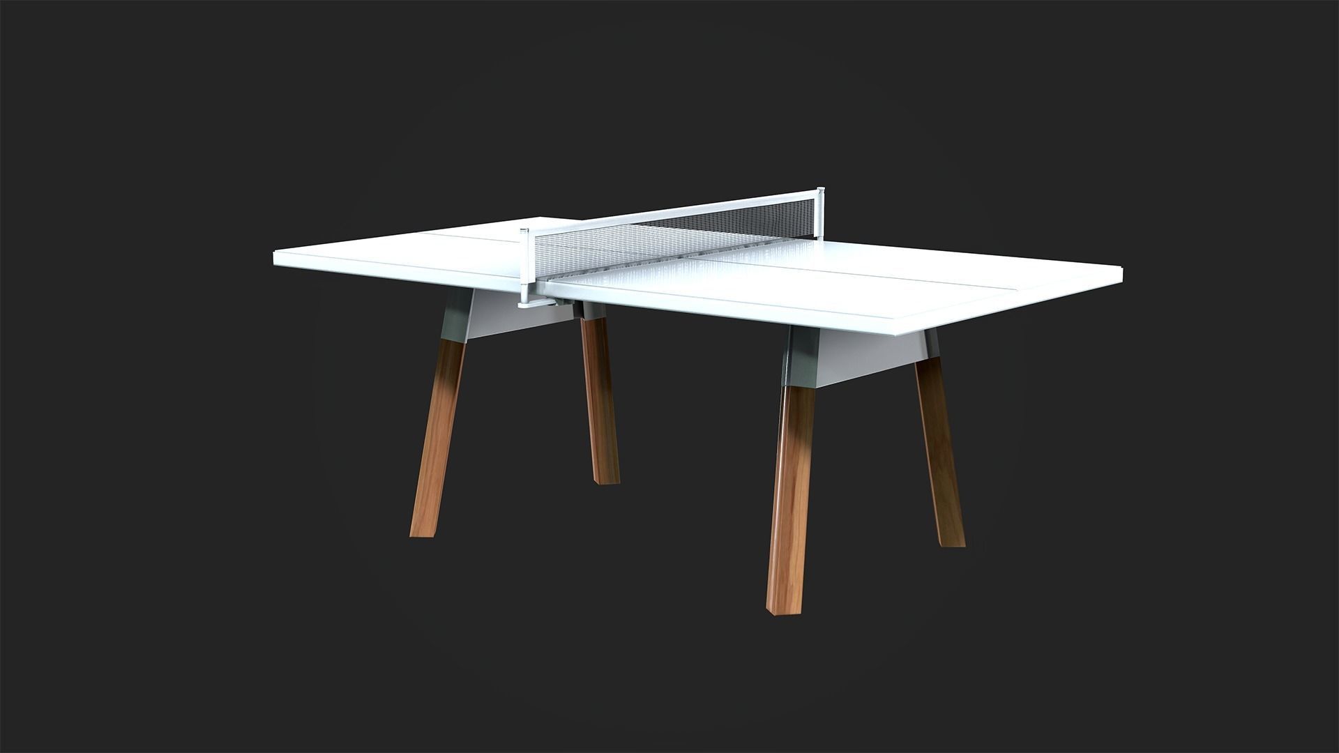 Tennis Table Low-poly 3D model_11