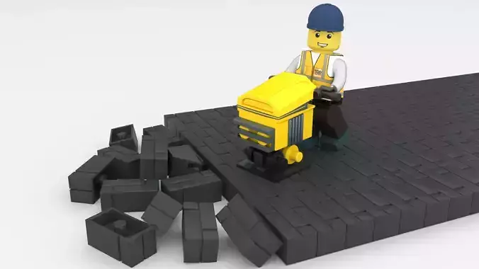 Lego Worker Terry with Hammer