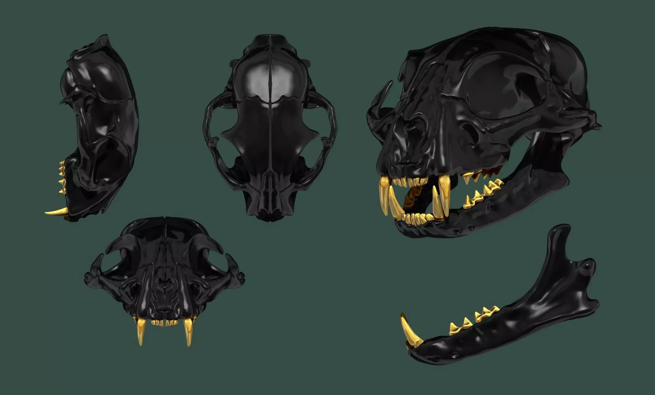 Cat Skull - CNC and 3D print model_0