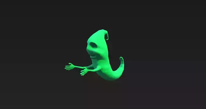 Ghost Cartoon style character Game asset