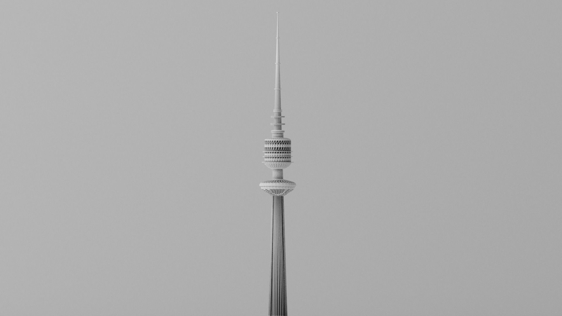 Cartoon Kuwait Liberation Tower Landmark 3D model_10