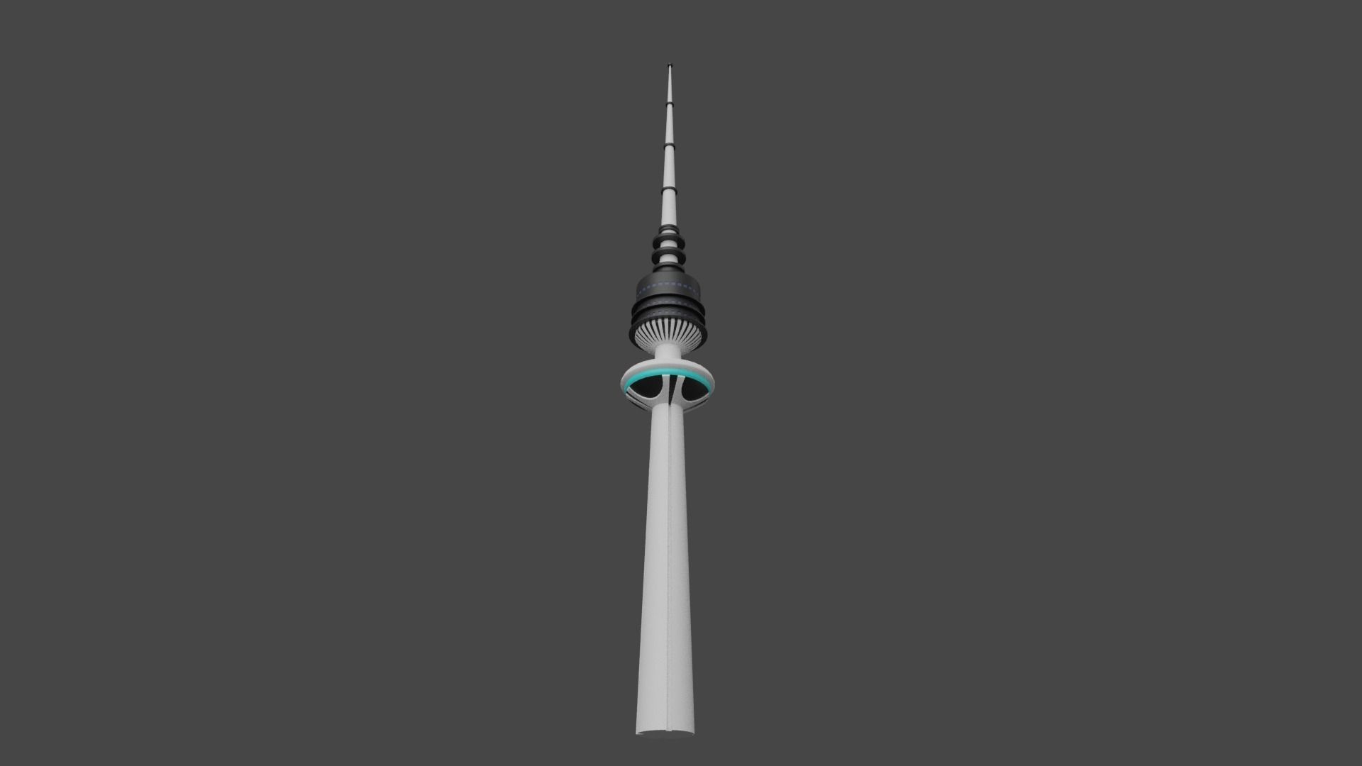 Cartoon Kuwait Liberation Tower Landmark 3D model_13
