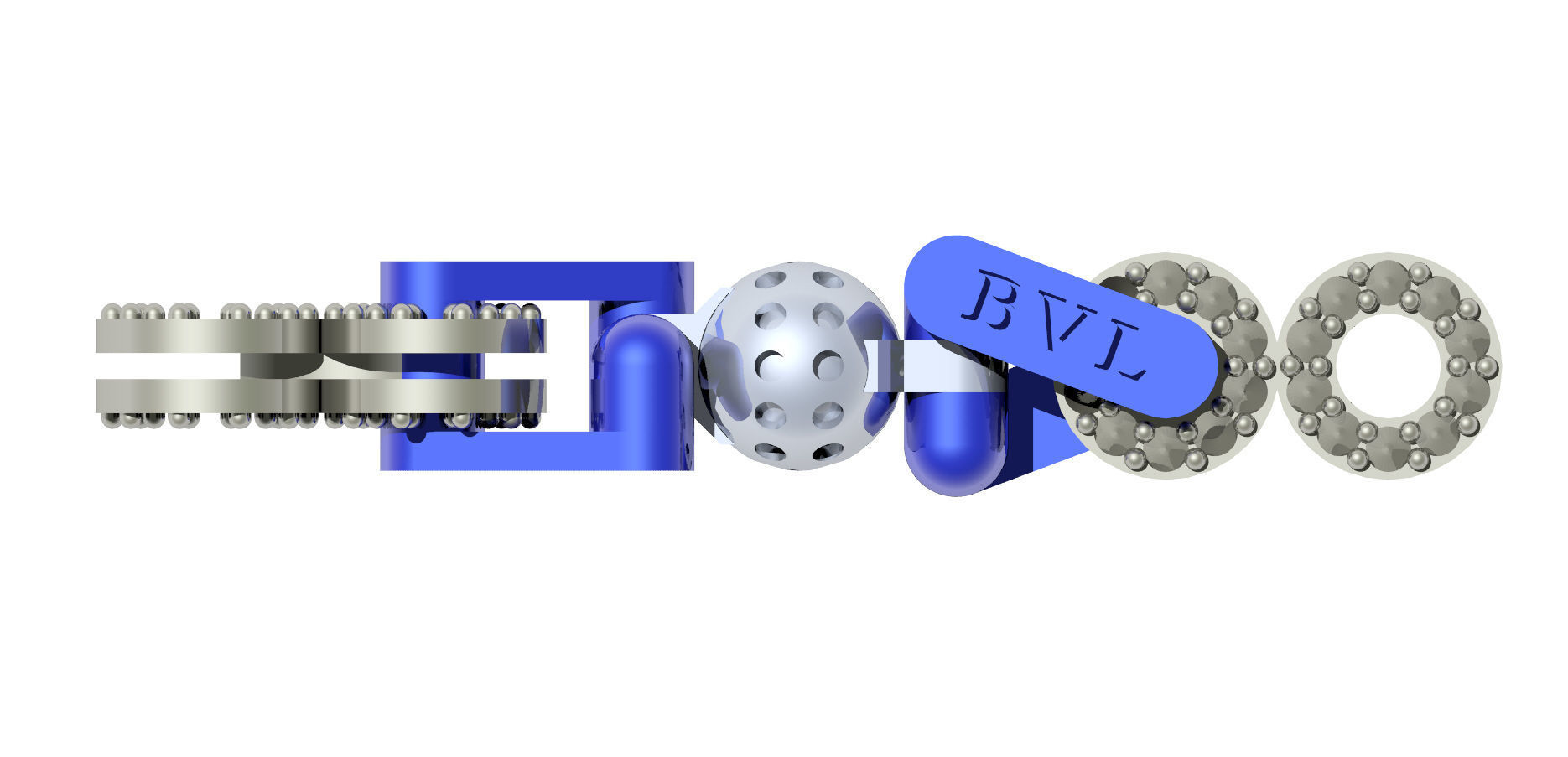 Eslabon para cadenas chain link E2016-2 3D print model 3D print model_5