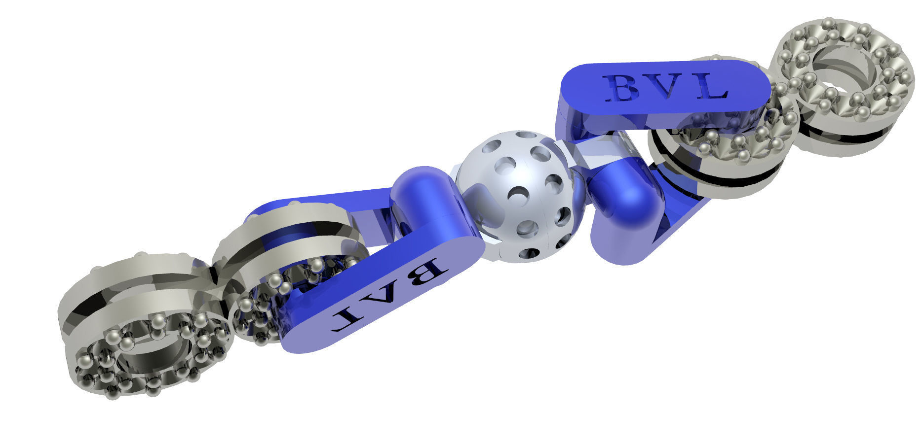 Eslabon para cadenas chain link E2016-2 3D print model 3D print model_6