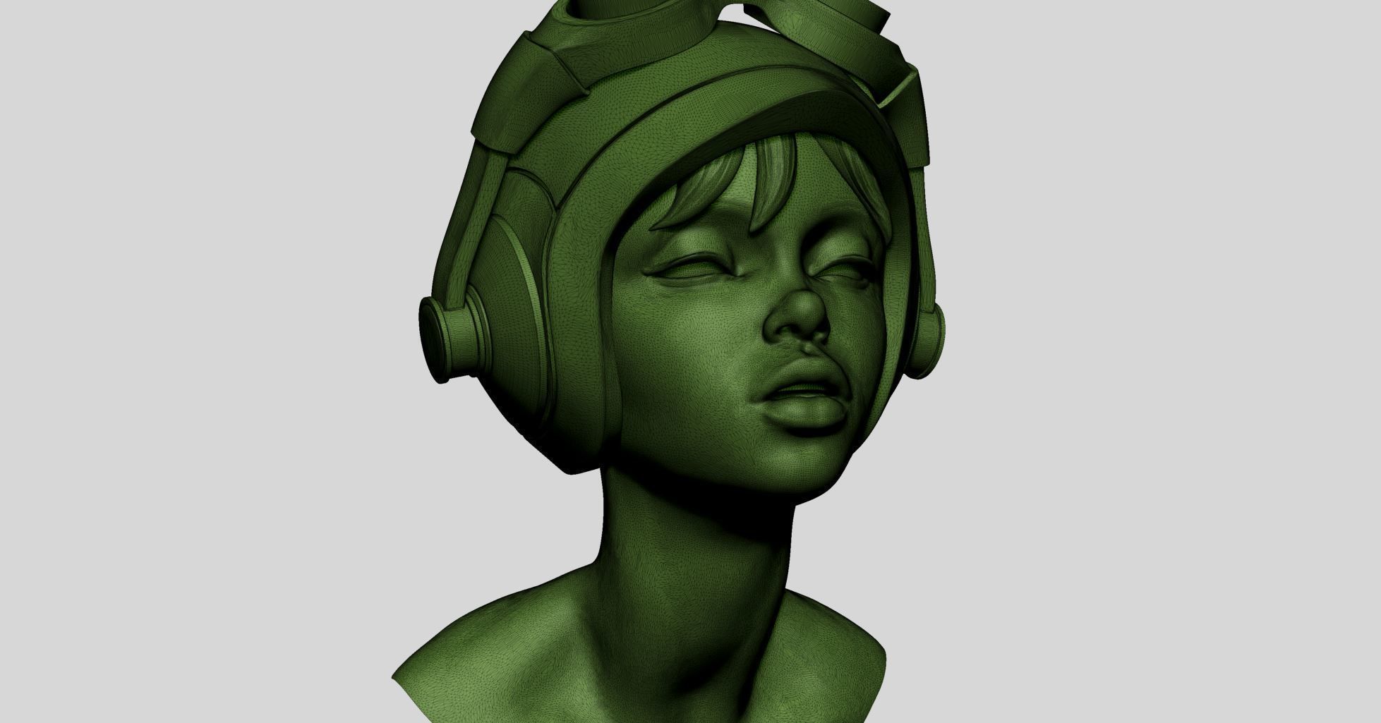 Stylized Female Head v7 3D model_12