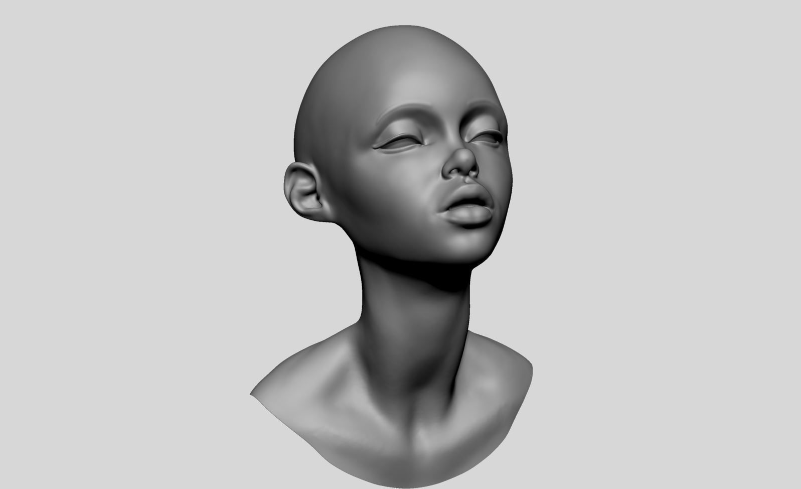 Stylized Female Head v7 3D model_7