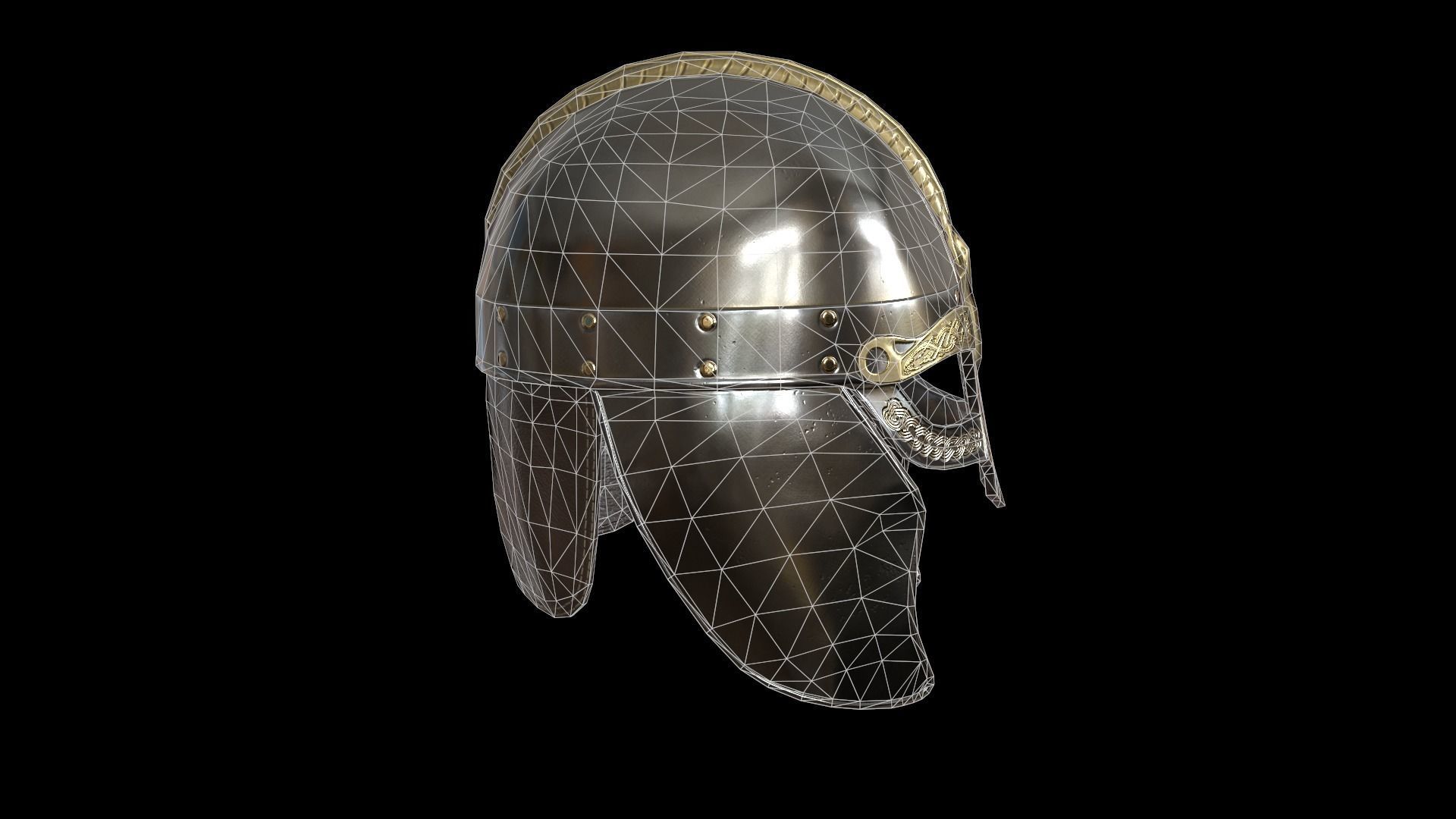 Viking helmet v3 Low-poly 3D model_29