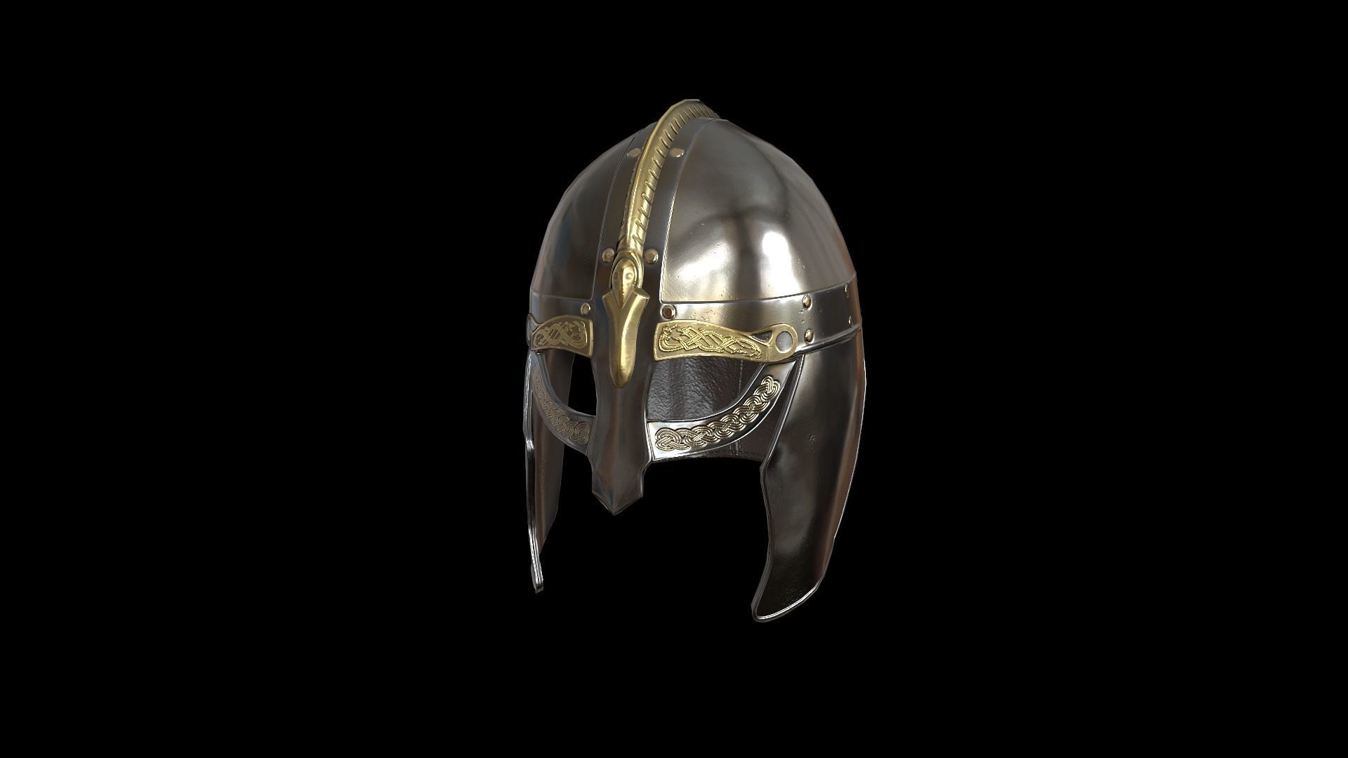 Viking helmet v3 Low-poly 3D model_24