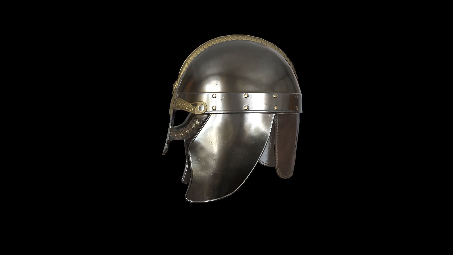 Viking helmet v3 Low-poly 3D model_27