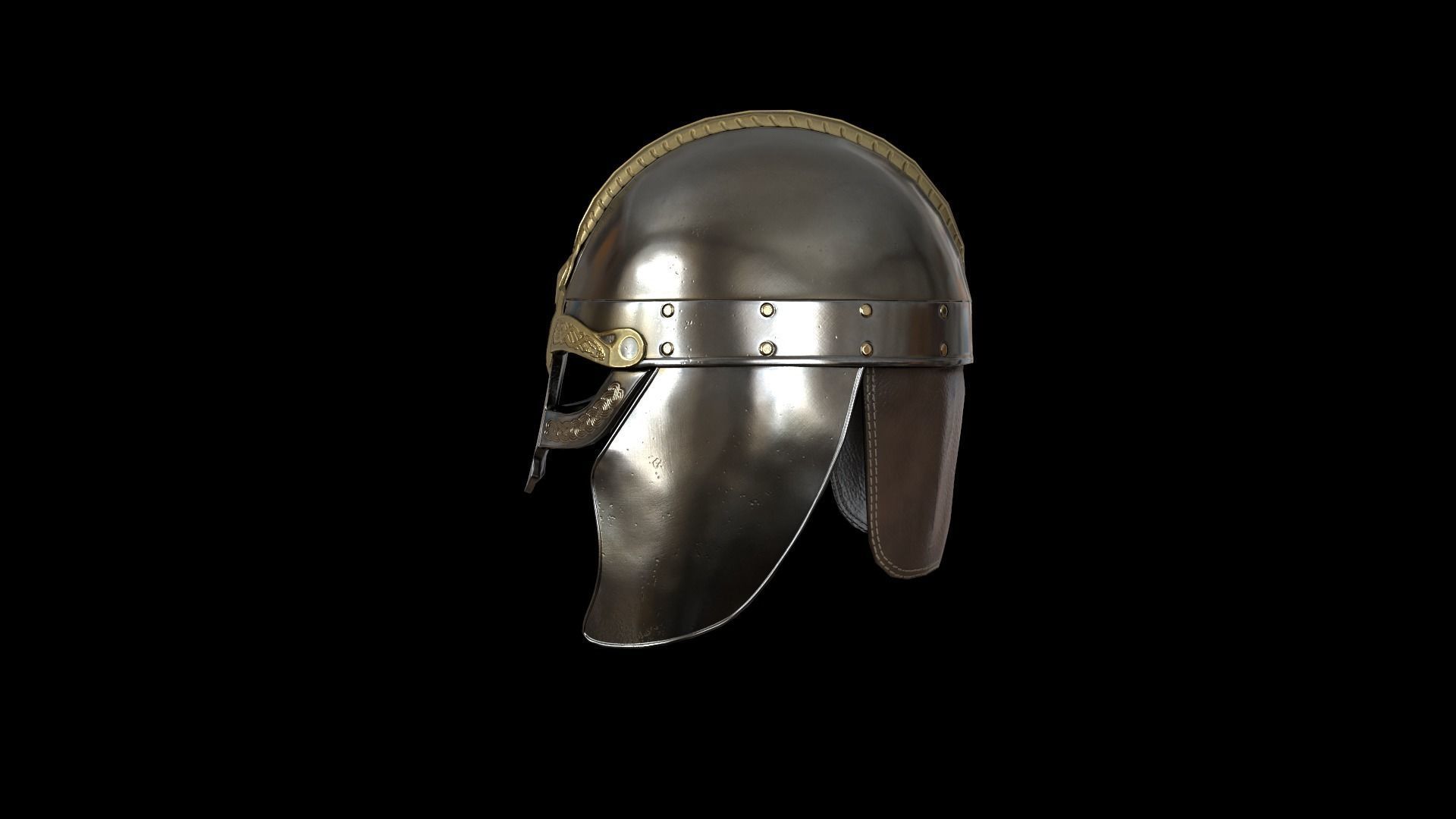 Viking helmet v3 Low-poly 3D model_26
