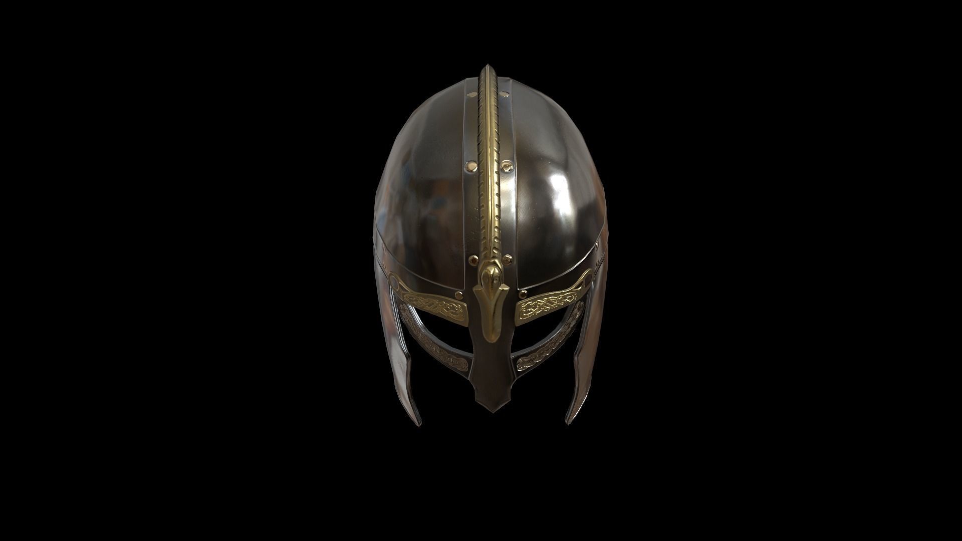 Viking helmet v3 Low-poly 3D model_22